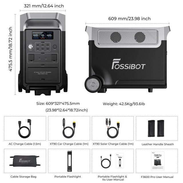 Зарядная станция FOSSiBOT F3600PRO 3840Wh / 3600W для резервного питания