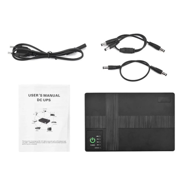 ДБЖ для роутеру UPS DC1036P, 10400 mAh 36W, оптики, терміналу, відеокамери, 5V/9V/12V