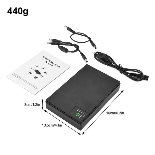 ДБЖ для роутеру UPS DC1036P, 10400 mAh 36W, оптики, терміналу, відеокамери, 5V/9V/12V