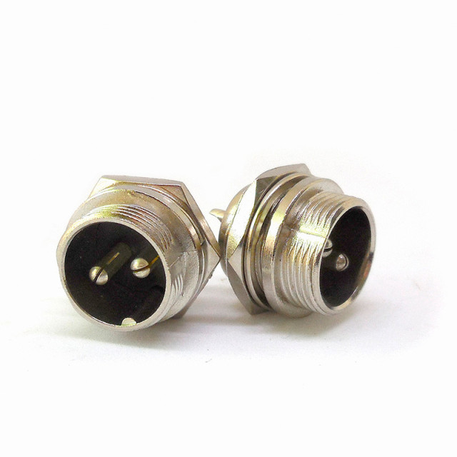 Разъем GX16 панельный, штекер, 2pin