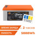 Акумулятор LogicPower LP LiFePO4 12,8V - 460 Ah (5888Wh) (BMS 200A/200А) пластик LCD Smart BT