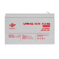 Акумулятор гелевий LogicPower LPM-GL 12V - 7.5 Ah
