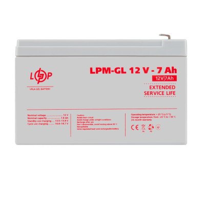 Акумулятор гелевий LogicPower LPM-GL 12V - 7 Ah