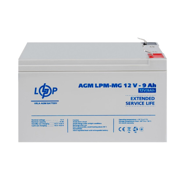 Акумулятор мультигелевий LogicPower LPM-MG 12V - 9 Ah