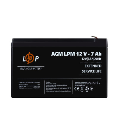 Акумулятор AGM LogicPower LPM 12V - 7 Ah
