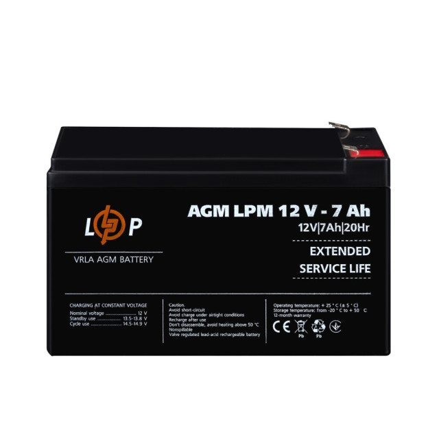 Акумулятор AGM LogicPower LPM 12V - 7 Ah