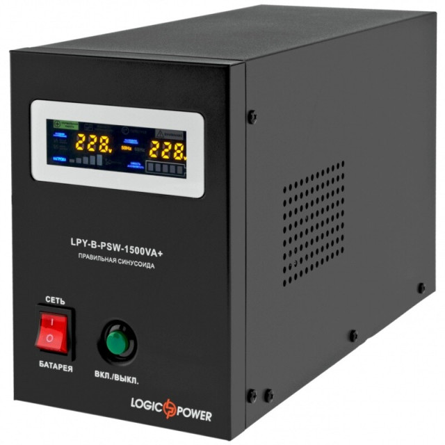 ДБЖ з правильною синусоїдою Logicpower LPY-B-PSW-1500VA + (1050 Вт) ДБЖ з правильною синусоїдою Logicpower LPY-B-PSW-1500VA + (1050 Вт)