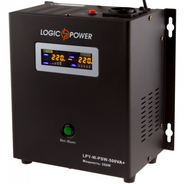 Джерело безперебійного живлення Logicpower LPY- W - PSW-500VA + (350Вт) 5A/10A