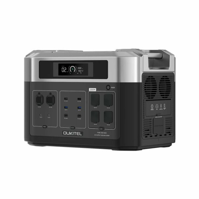 Купить зарядную станцию OUKITEL BP2000E (2048 Вт·ч / 2200 Вт) — LiFePO4 электростанция с чистой синусоидой