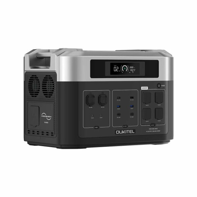 Купить зарядную станцию OUKITEL BP2000E (2048 Вт·ч / 2200 Вт) — LiFePO4 электростанция с чистой синусоидой