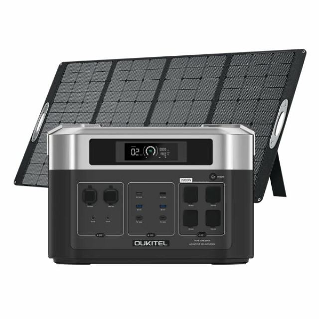 Купить зарядную станцию OUKITEL BP2000E (2048 Вт·ч / 2200 Вт) — LiFePO4 электростанция с чистой синусоидой