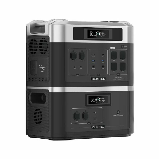 Купить зарядную станцию OUKITEL BP2000E (2048 Вт·ч / 2200 Вт) — LiFePO4 электростанция с чистой синусоидой