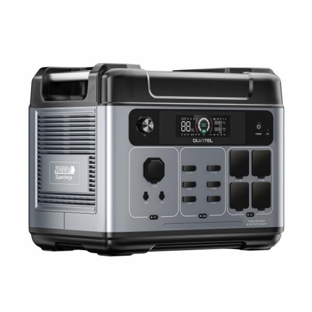 Купить зарядную станцию OUKITEL BP2000 (2048 Вт·ч / 2200 Вт) — LiFePO4 электростанция с чистой синусоидой
