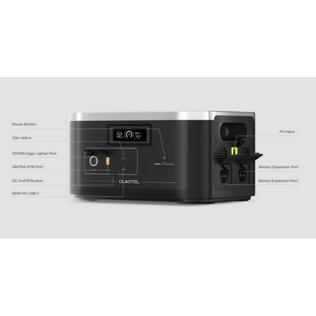 Купить зарядную станцию с батареей OUKITEL BP2000E+B2000E (4096 Вт·ч / 2200 Вт) — Комплект LiFePO4