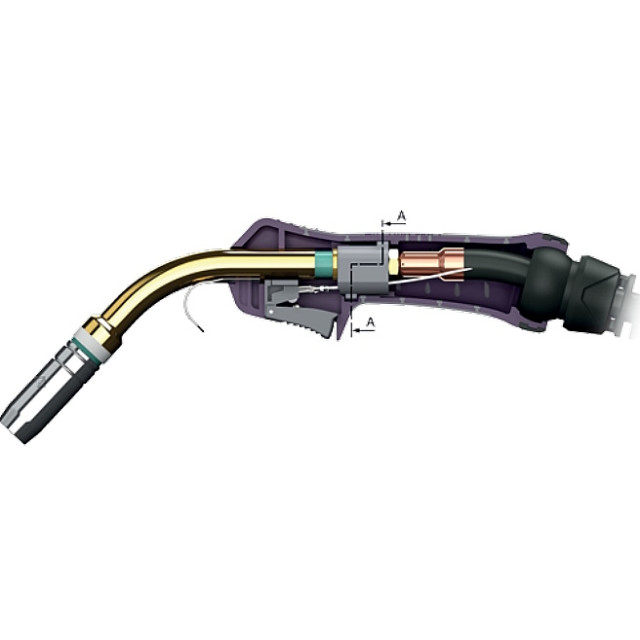 Пальник для напівавтоматичного зварювання Parweld PRO-1500 (4 кнопки), 5м Пальник для напівавтоматичного зварювання Parweld PRO-1500 (4 кнопки), 5м