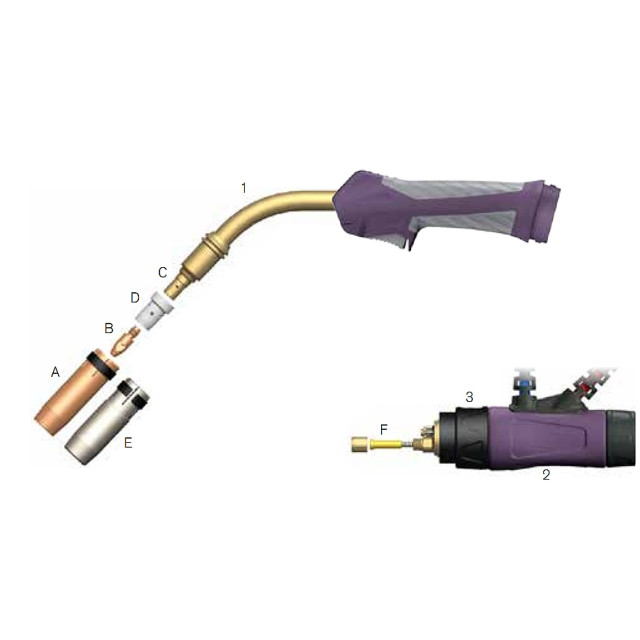 Пальник для напівавтоматичного зварювання PRO-501W Parweld, 3м