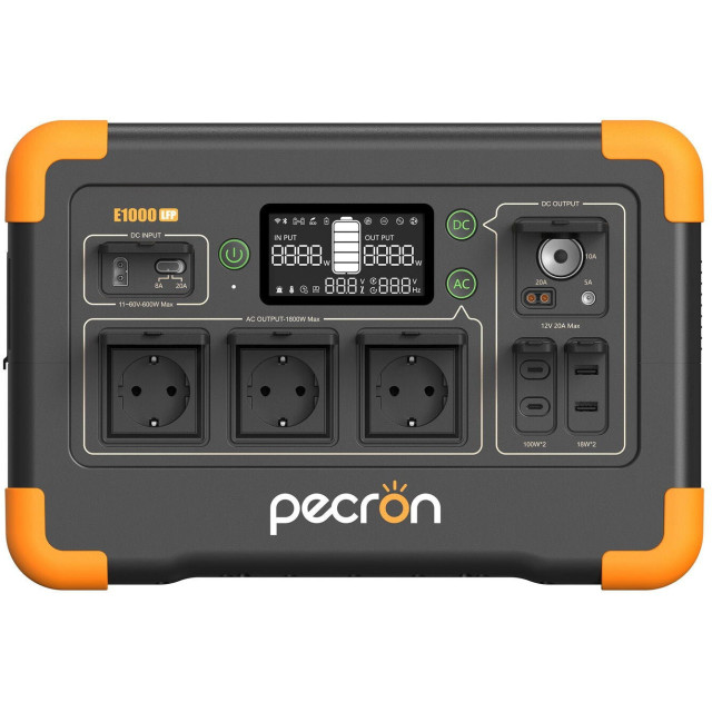 Купить зарядную станцию Pecron E1000LFP (1024 Вт·ч / 1800 Вт) — Портативная LiFePO4 электростанция