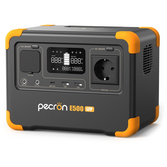 Купить зарядную станцию Pecron E500LFP (576 Вт·ч / 600 Вт) — Компактная LiFePO4 электростанция