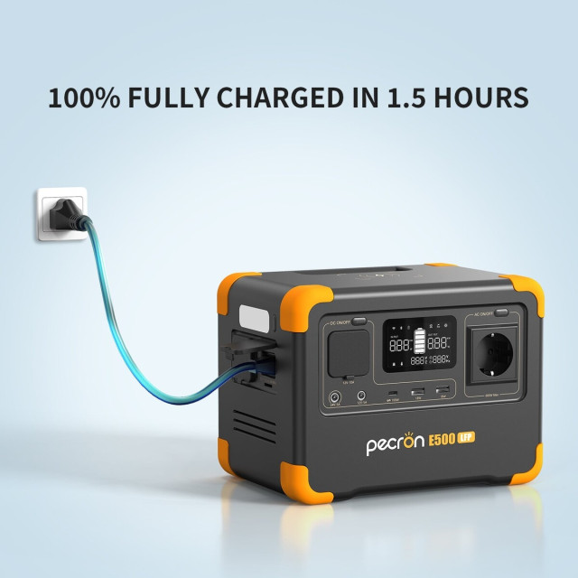 Купить зарядную станцию Pecron E500LFP (576 Вт·ч / 600 Вт) — Компактная LiFePO4 электростанция