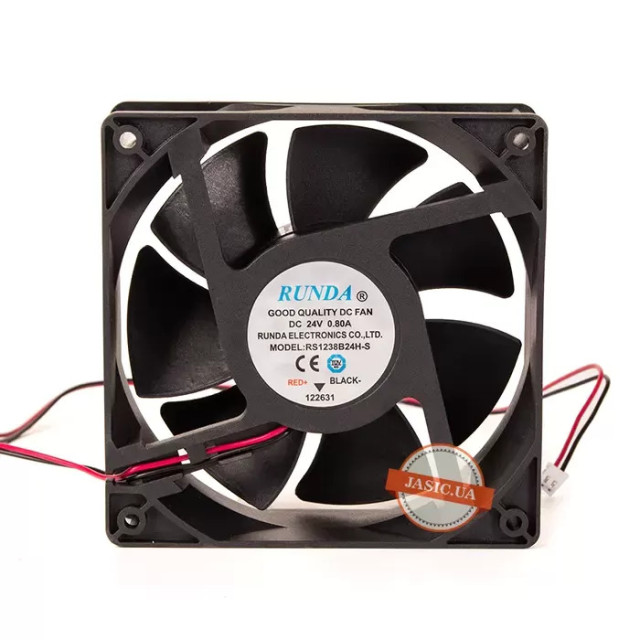 Осьовий вентилятор 120x120x38, DC 24V, 0.8А Осьовий вентилятор 120x120x38, DC 24V, 0.8А
