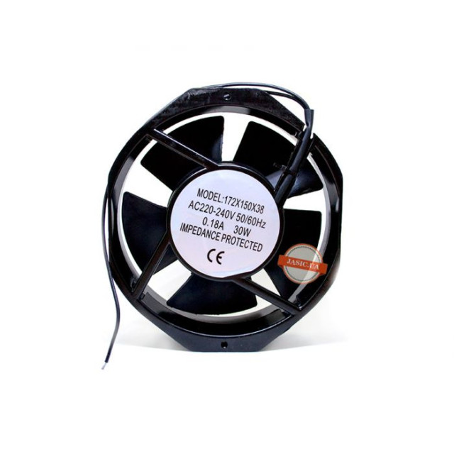 Осьовий вентилятор 172x150x38, AC 220V, 50/60 Hz, 0.18А Осьовий вентилятор 172x150x38, AC 220V, 50/60 Hz, 0.18А