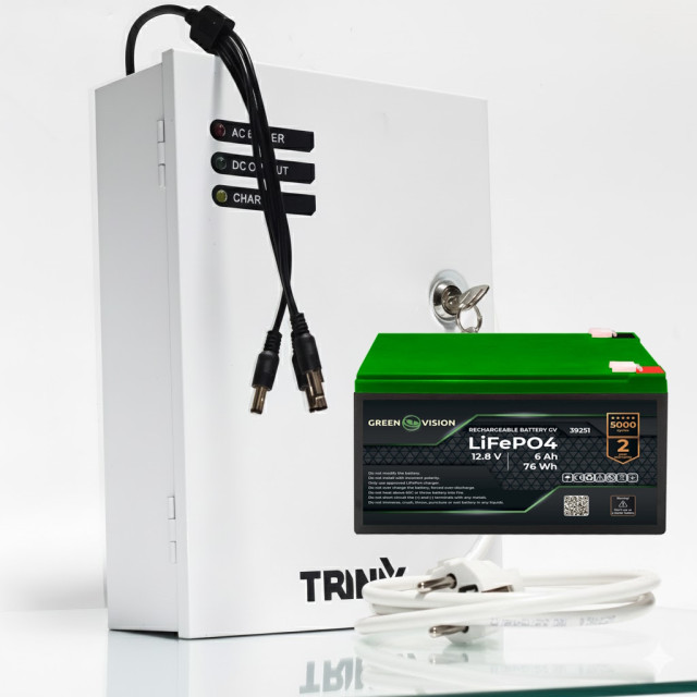 Безперебійник для роутера LiFePO4 24000 mAh (76Wh) Trinix у металевому корпусі, швидка зарядка < 3 год