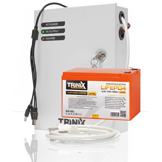 Безперебійник для роутера LiFePO4 40000 mAh (128Wh) 36W Trinix у металевому корпусі: Безперебійник для роутера LiFePO4 40000 mAh (128Wh) 36W Trinix у металевому корпусі: